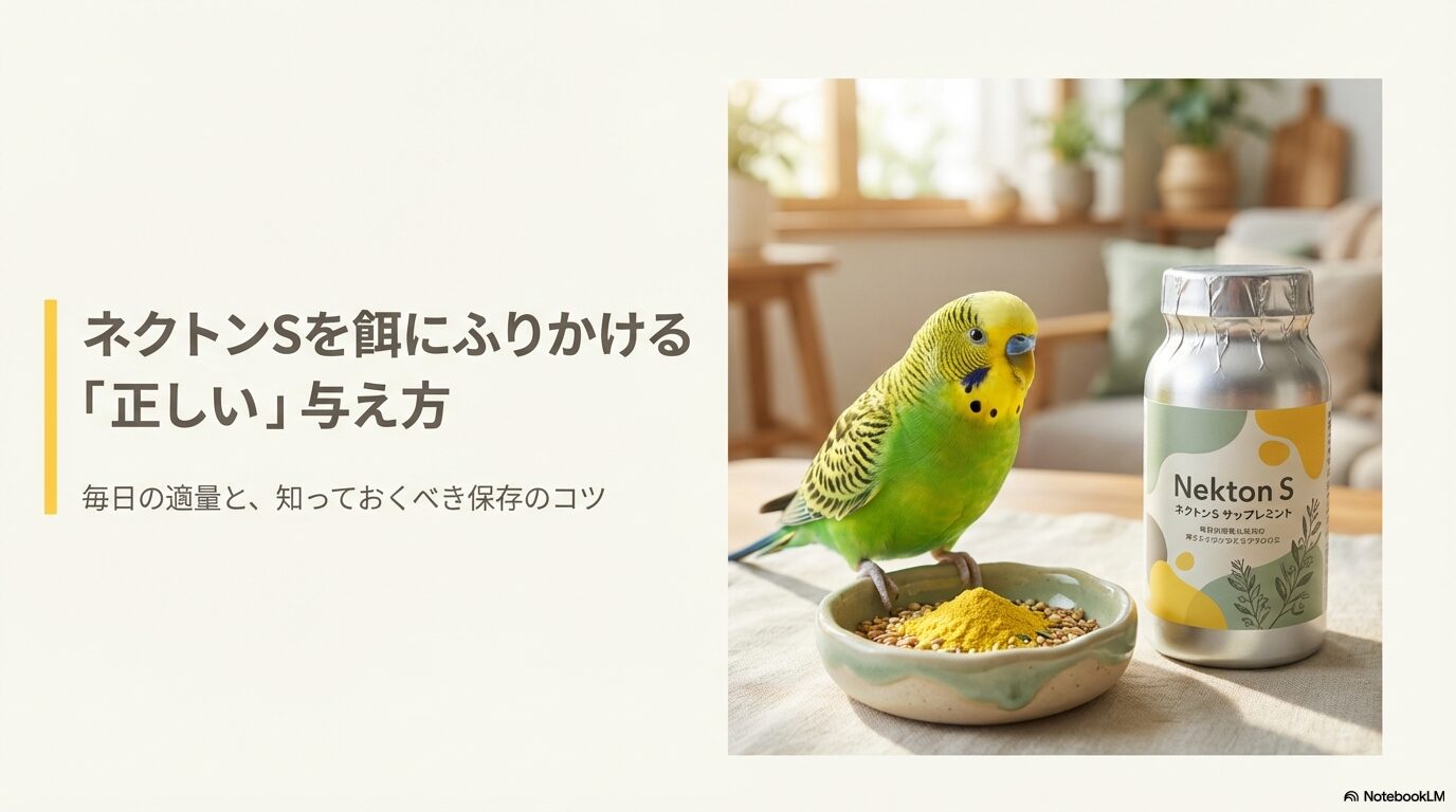 ネクトンSは毎日のご飯にふりかけて与えても問題ない？簡単な適量の測り方と注意点