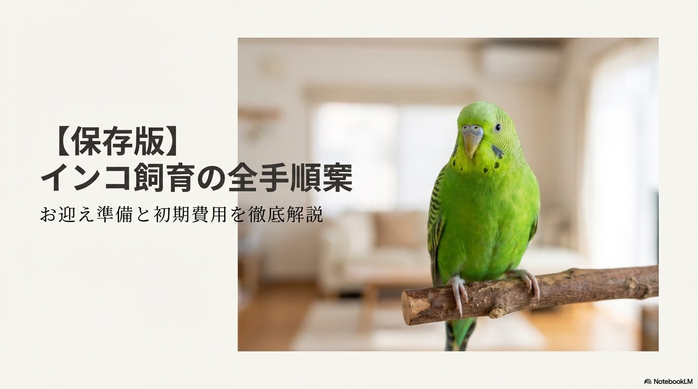 【保存版】運命の出会いを現実に。インコをお迎えする手順と初期費用・準備のすべて