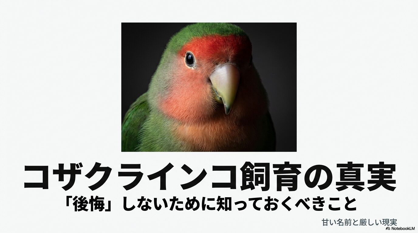【後悔しないために】コザクラインコは飼わないほうがいい？飼う前に知るべき性格や寿命の真実