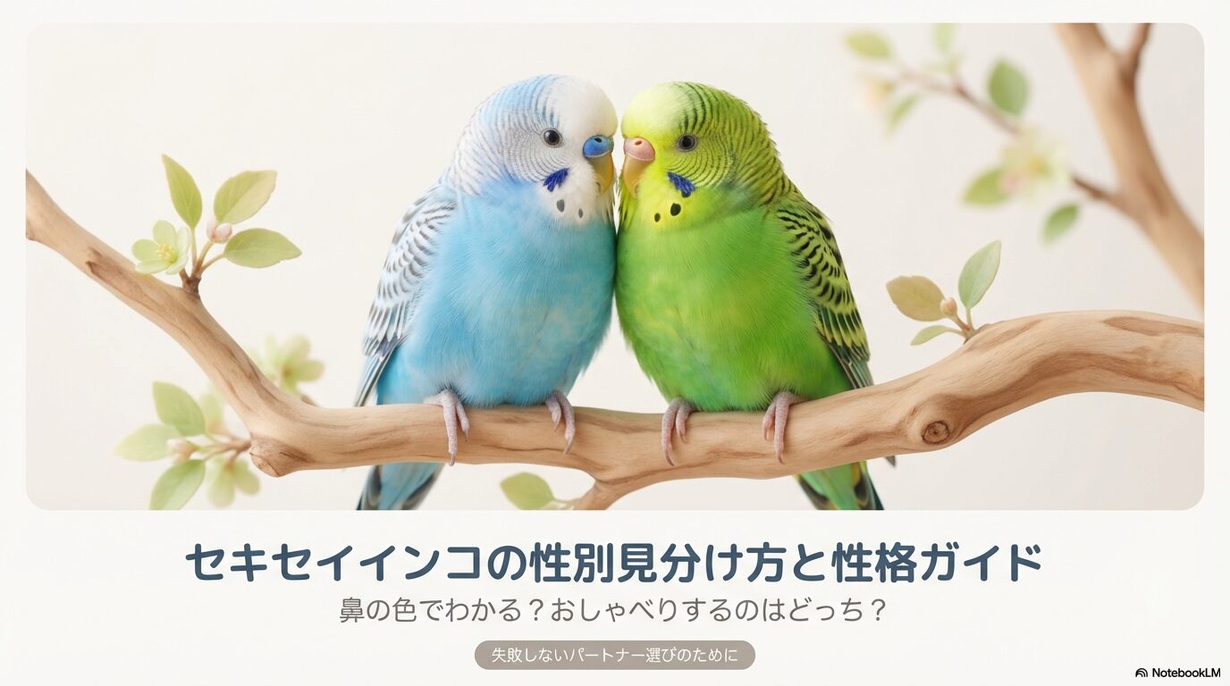セキセイインコの性別の見分け方！オスとメスの性格の違いやおしゃべり確率について