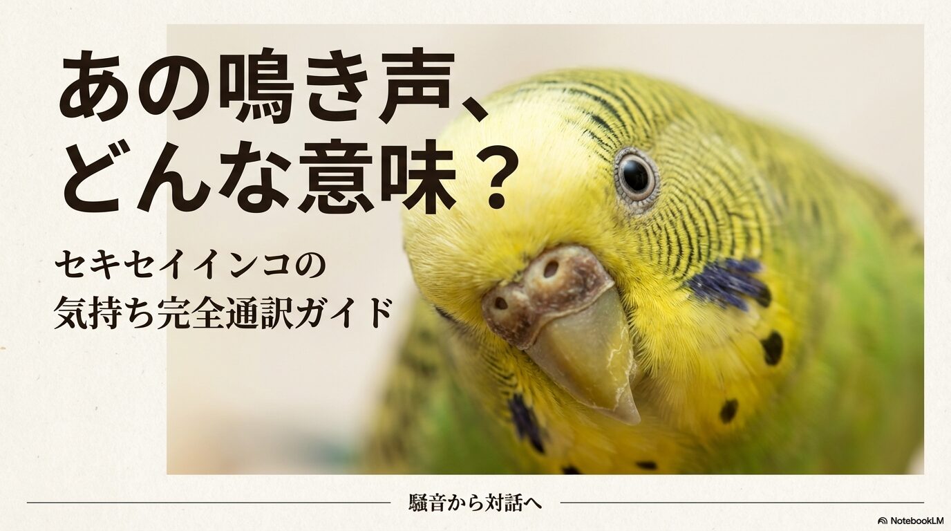 セキセイインコの鳴き声の種類を完全解説！気持ちを知って対策しよう