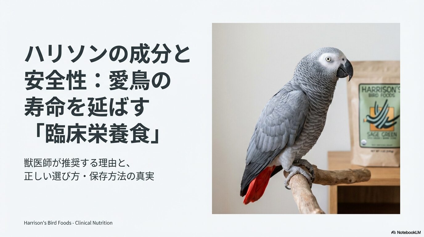 ハリソンの成分と安全性は？無添加オーガニックの愛鳥ご飯を解説【アダルトハイム】