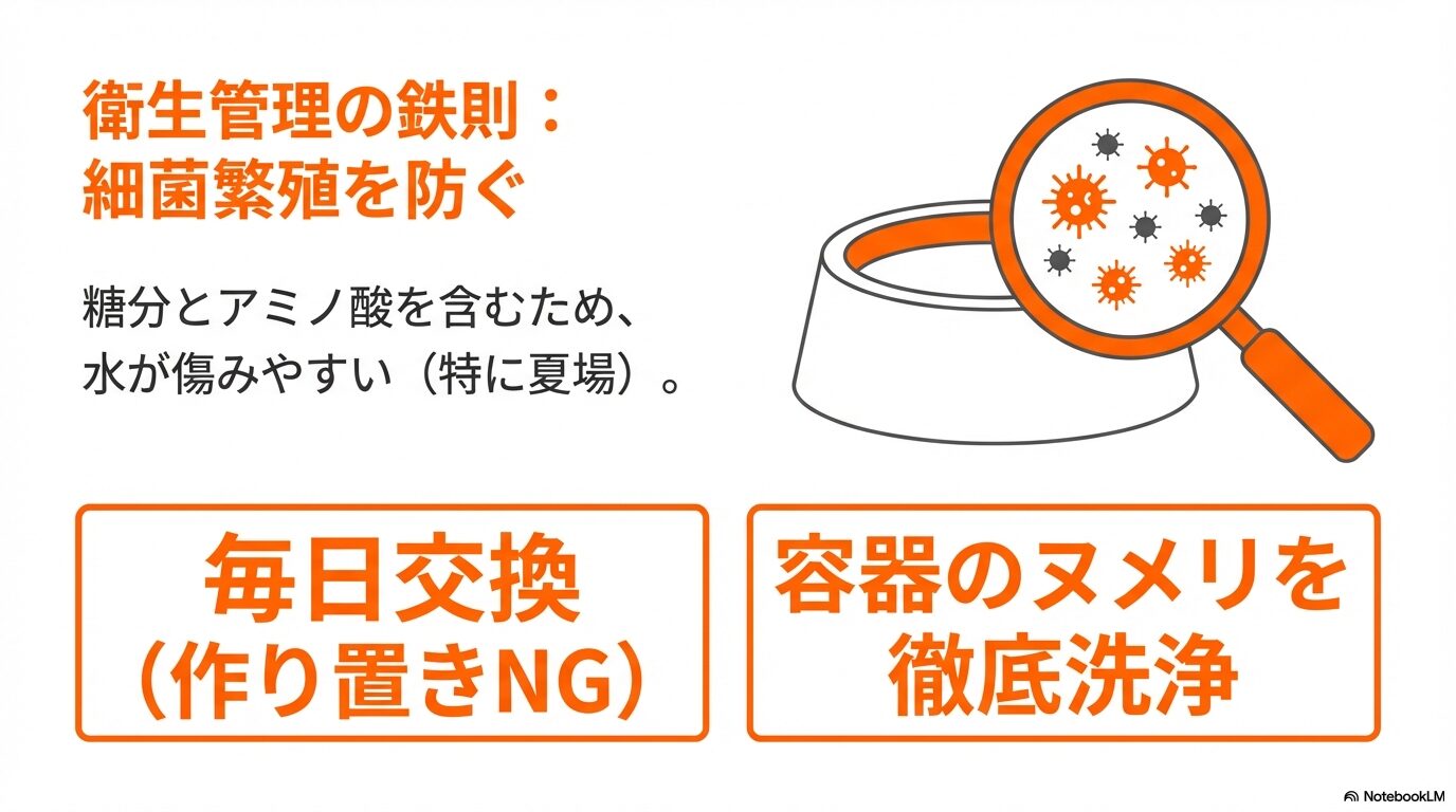水に混ぜる正しい与え方と希釈頻度