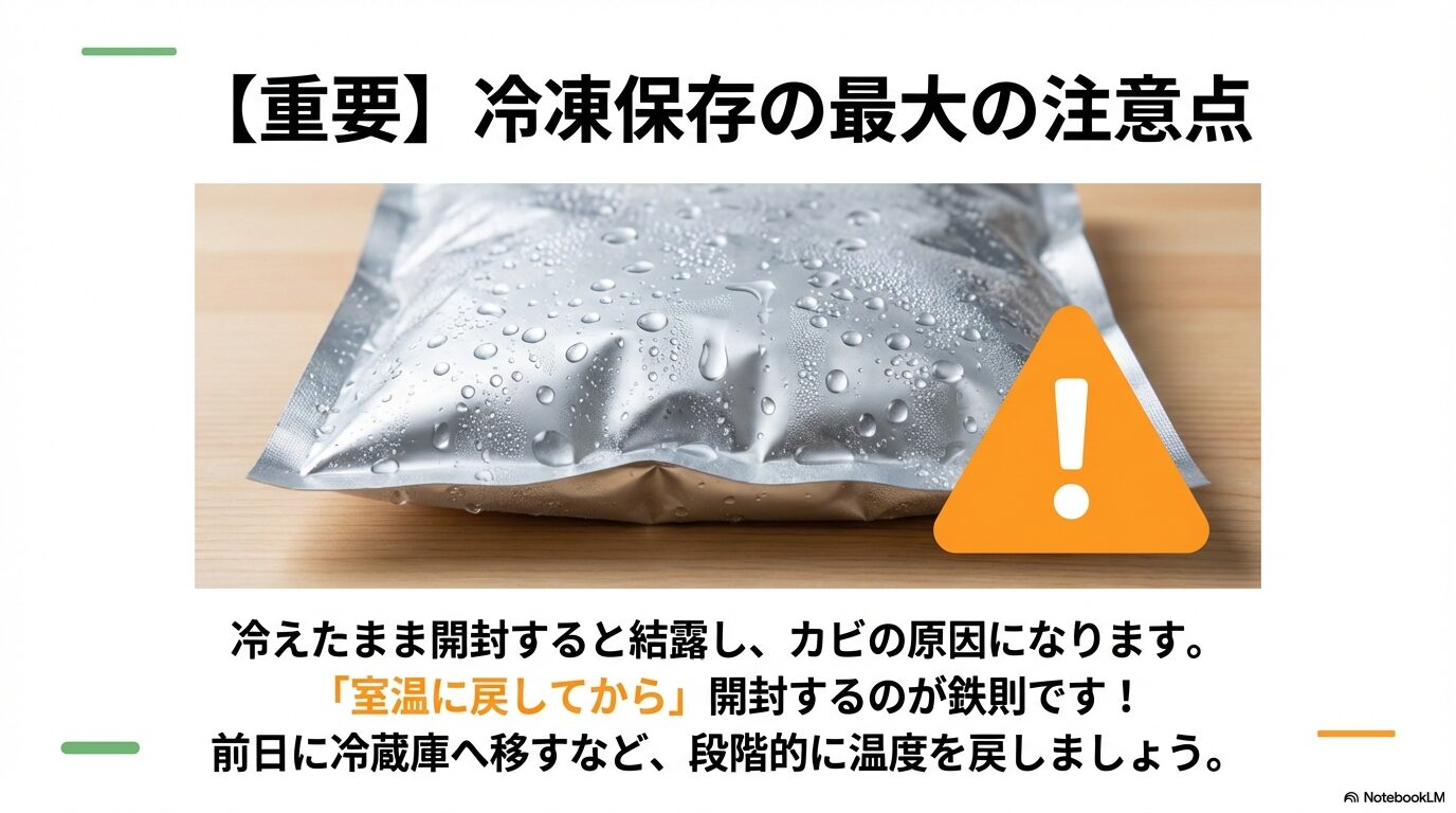 冷凍保存の最大の落とし穴「結露」に注意！