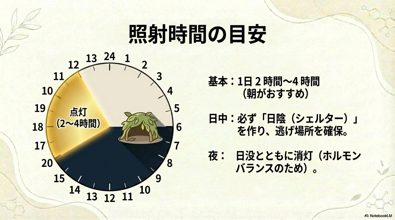 適切な日光浴の時間と頻度は?