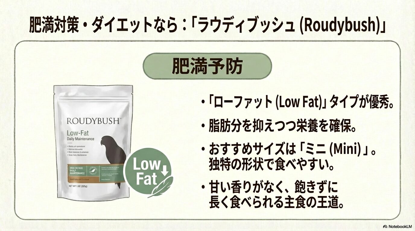 肥満対策には低脂肪なラウディブッシュ