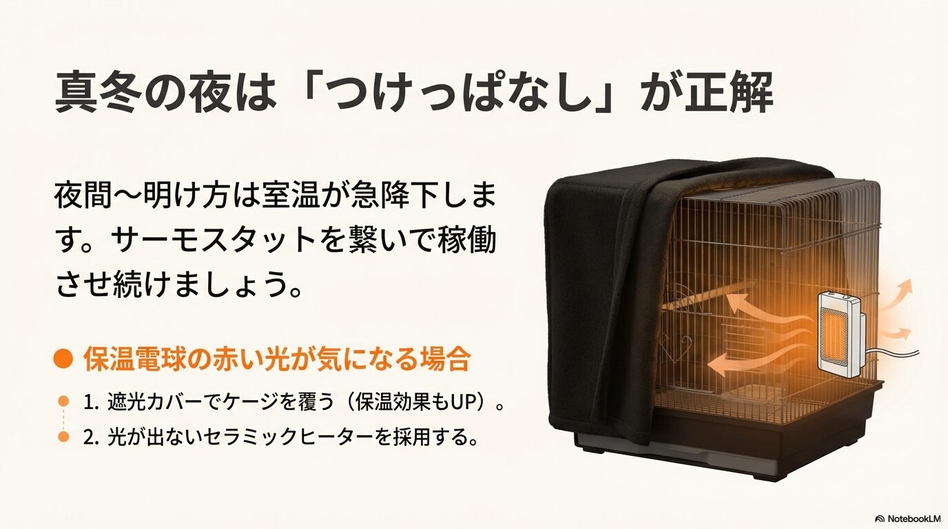 真冬の夜こそ「つけっぱなし」が正解