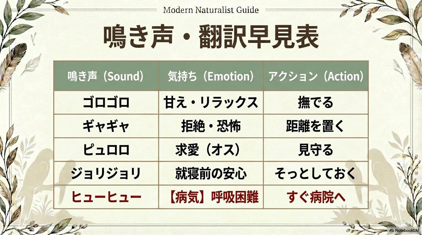 セキセイインコの鳴き声の種類まとめ