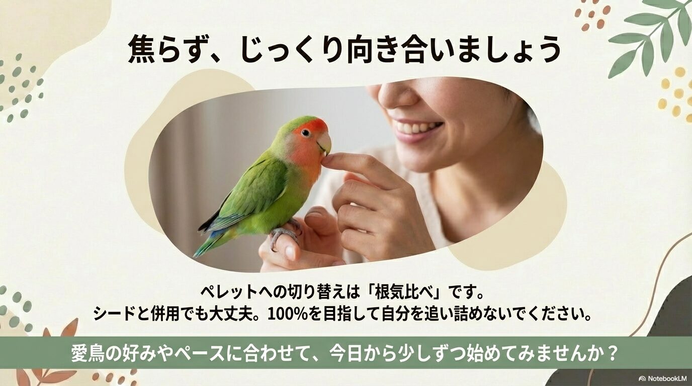 コザクラインコのペレット生活で健康を守ろう