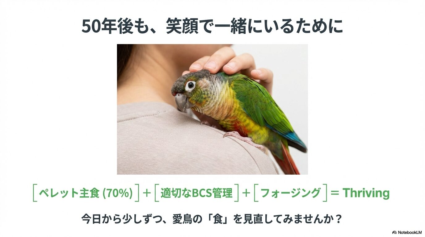 大型中型インコの餌はシードよりペレットがおすすめ