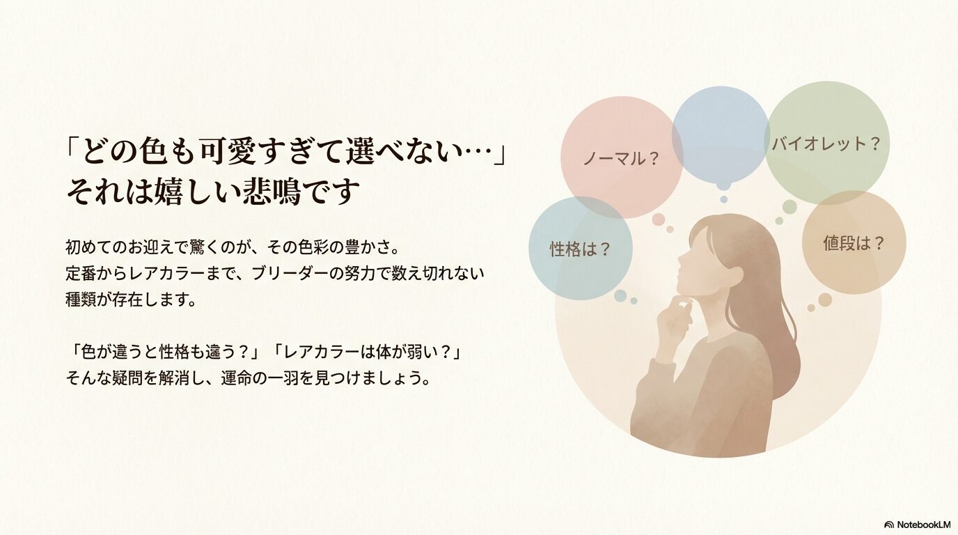 コザクラインコの色図鑑!性格や値段、レアカラーまで徹底紹介