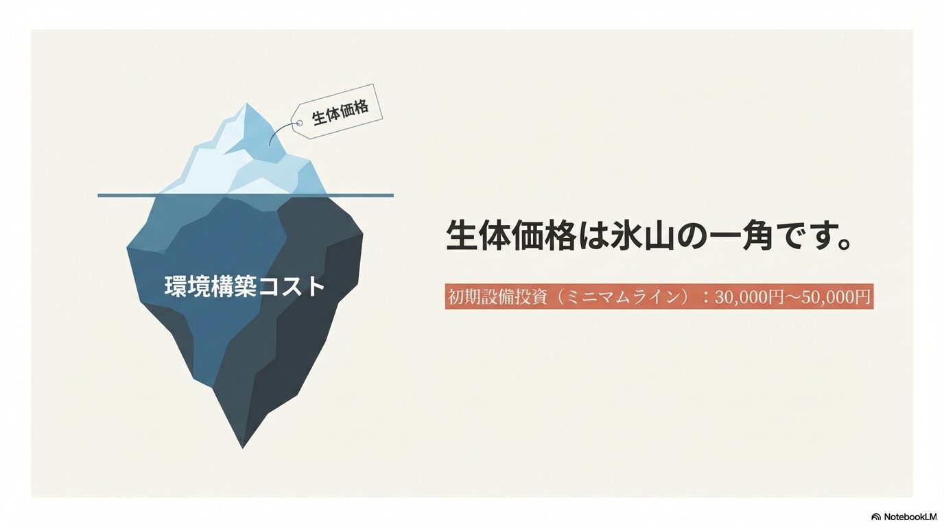 1. 【初期投資】生体代だけではない、経済的な「準備金」の全貌