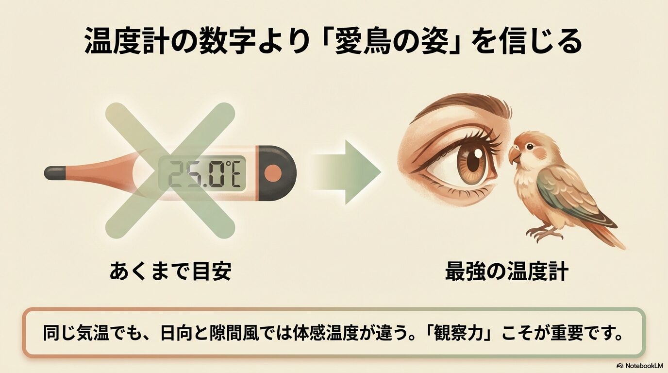 コザクラインコの適温を守る季節別管理