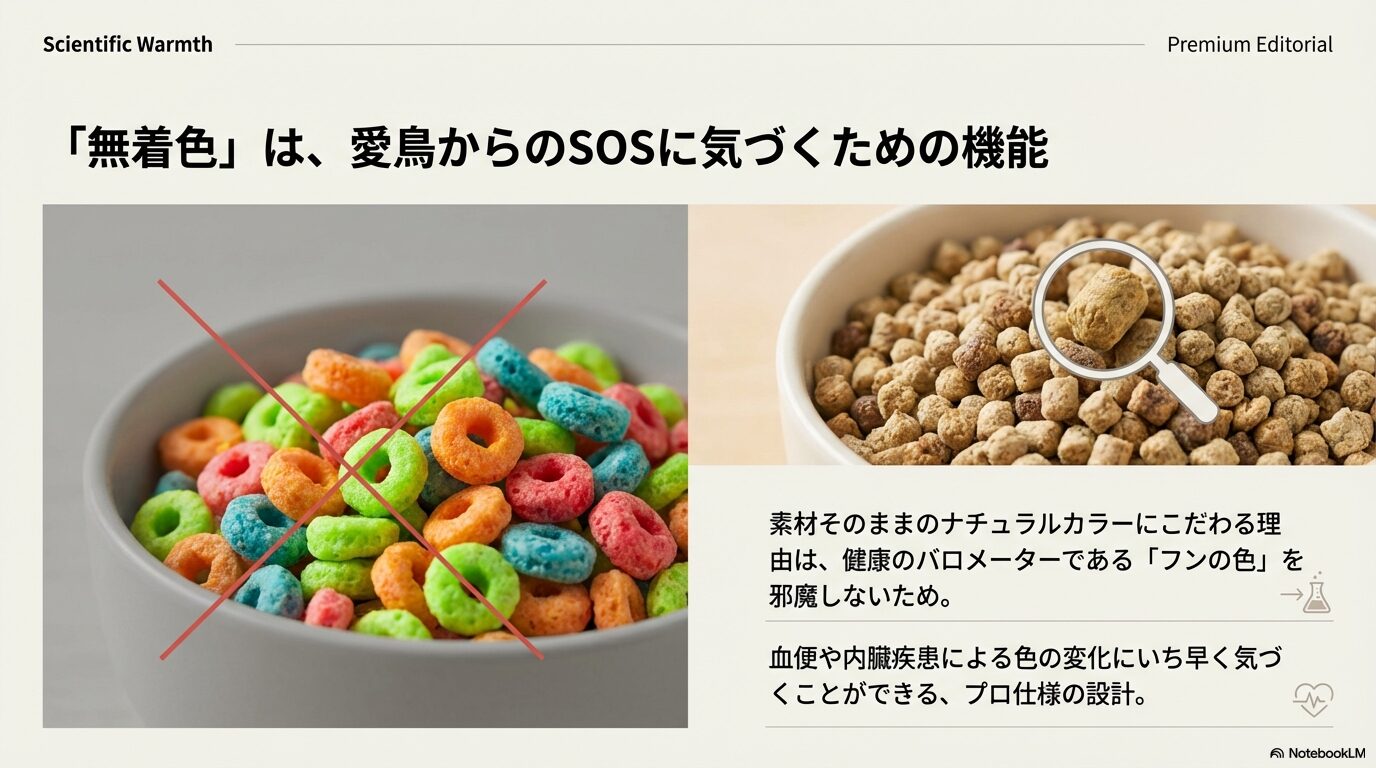 徹底された無着色へのこだわり