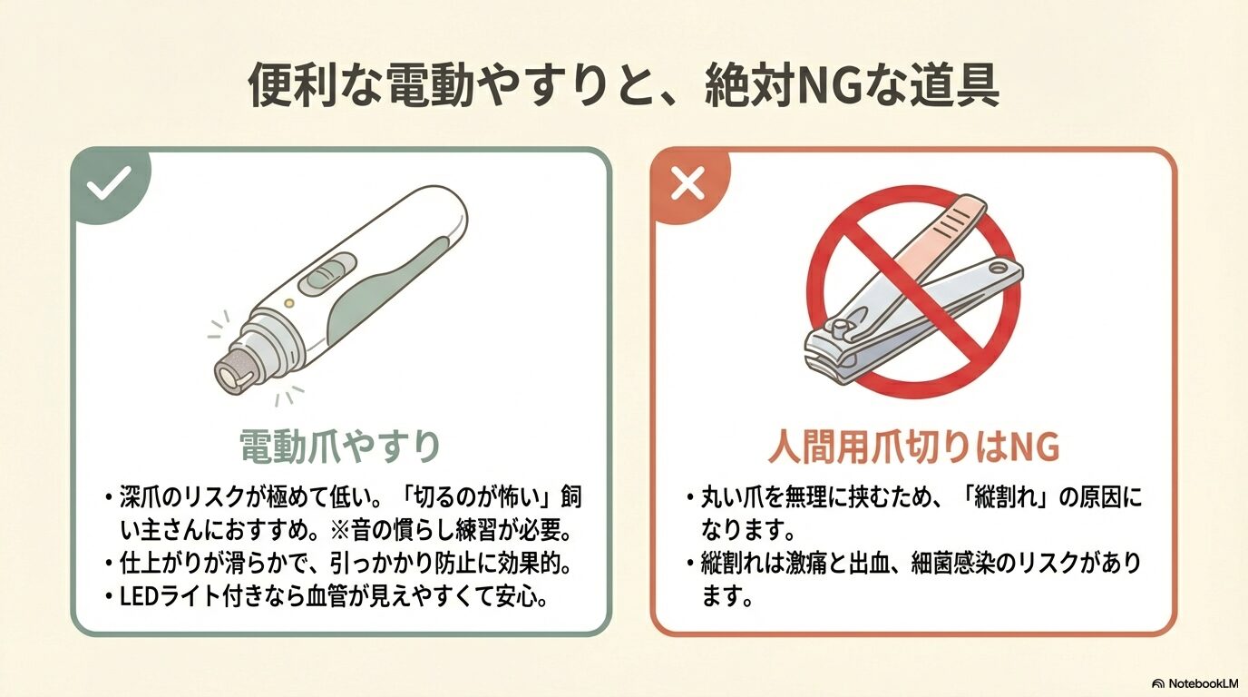 電動爪やすりで深爪防止
