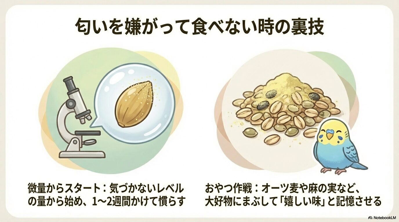 匂いを嫌がって食べない時の対処法