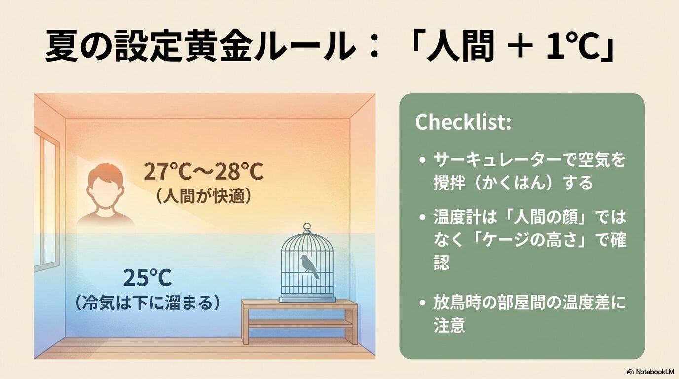 夏のエアコン設定と熱中症予防