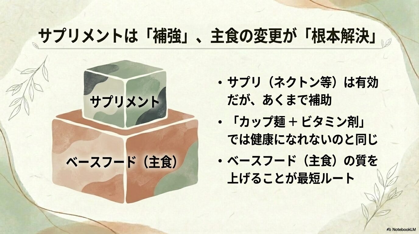 ネクトンなどのサプリは必要？