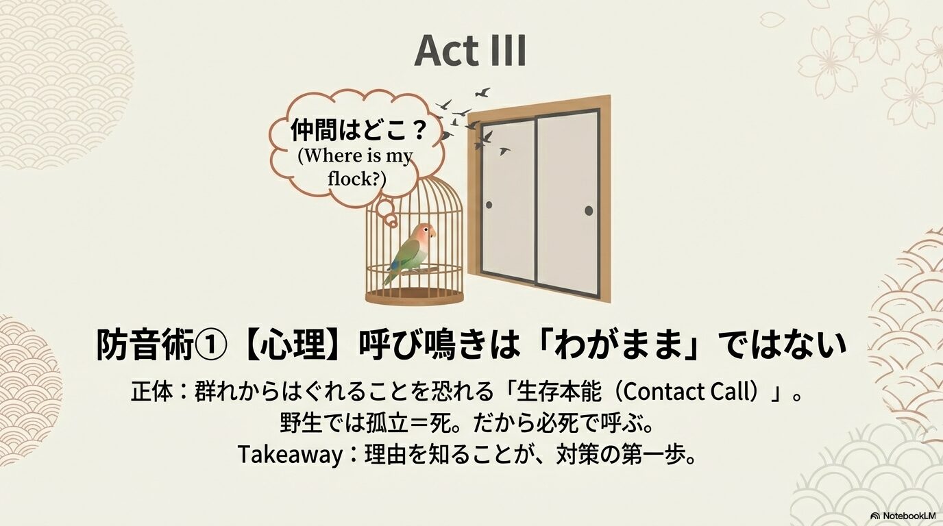 呼び鳴きはやめさせられる？しつけと無視の真実