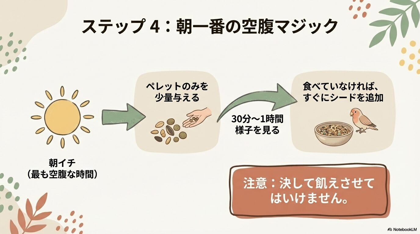 Step 4:朝一番の空腹マジックを利用する