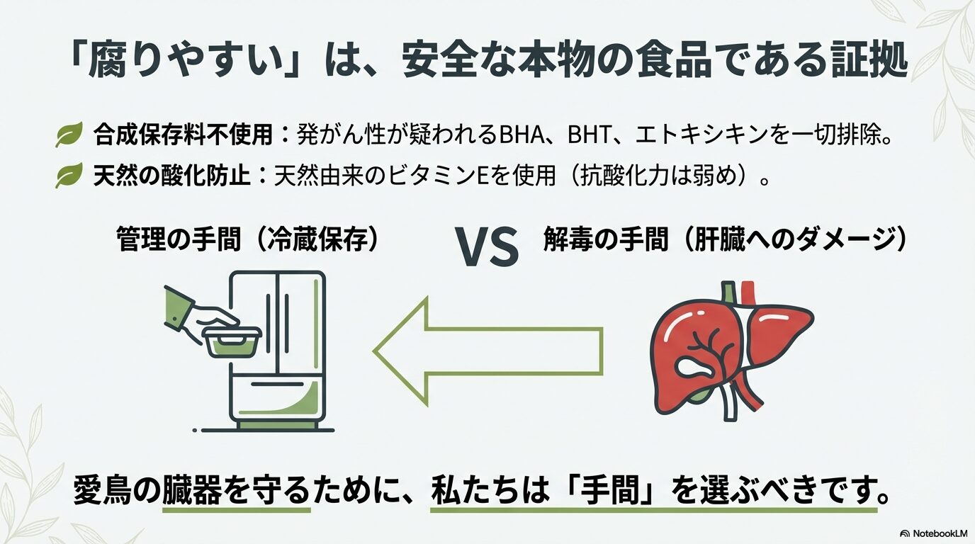 保存料不使用で解毒負担なし
