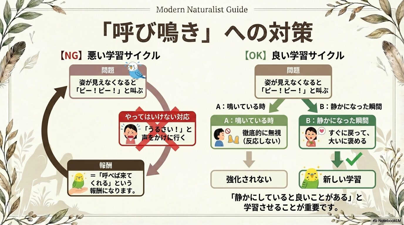セキセイインコの鳴き声の種類別対処ガイド