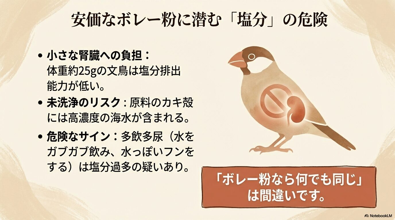 文鳥にボレー粉が必要な絶対的理由