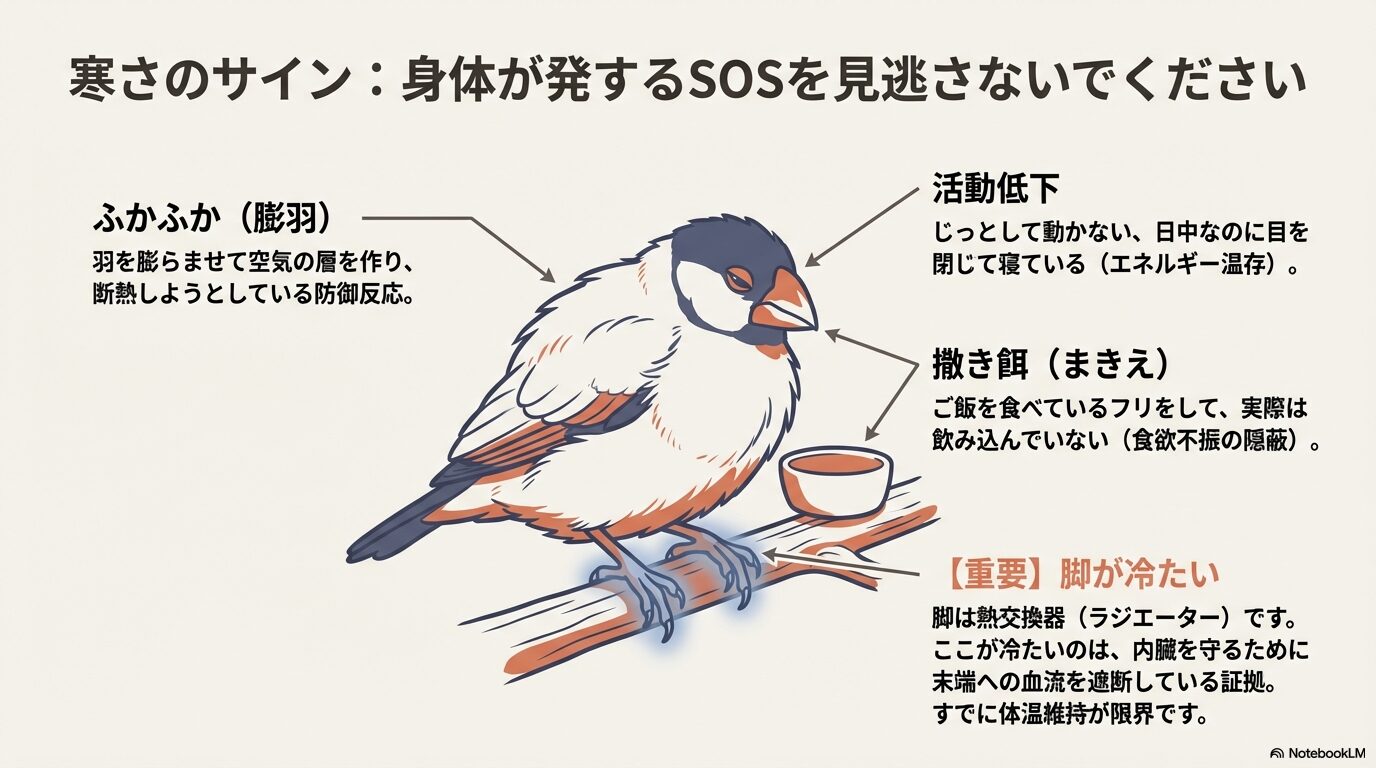 ふかふかなどの寒がるサイン