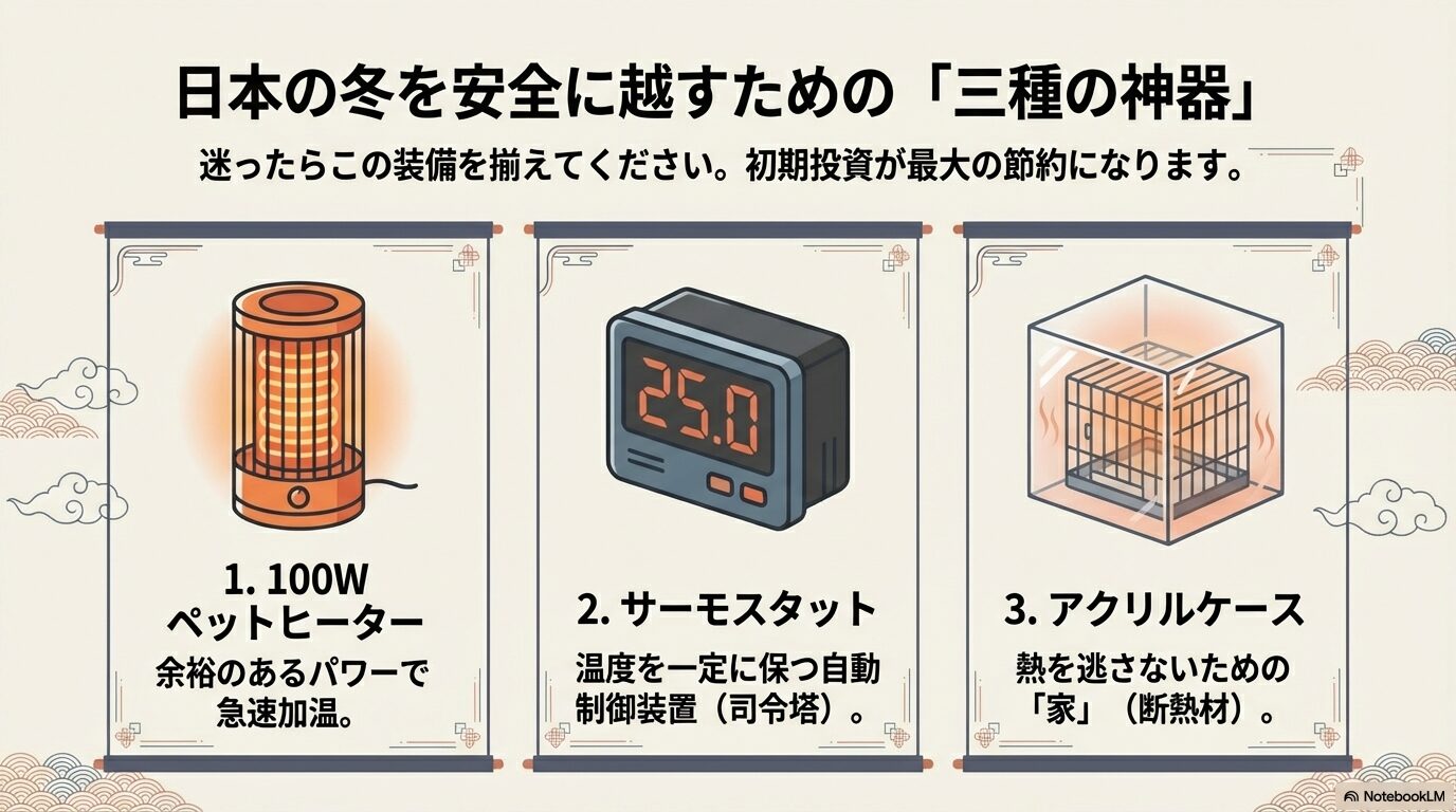 文鳥の保温と寒さ対策に最強の装備