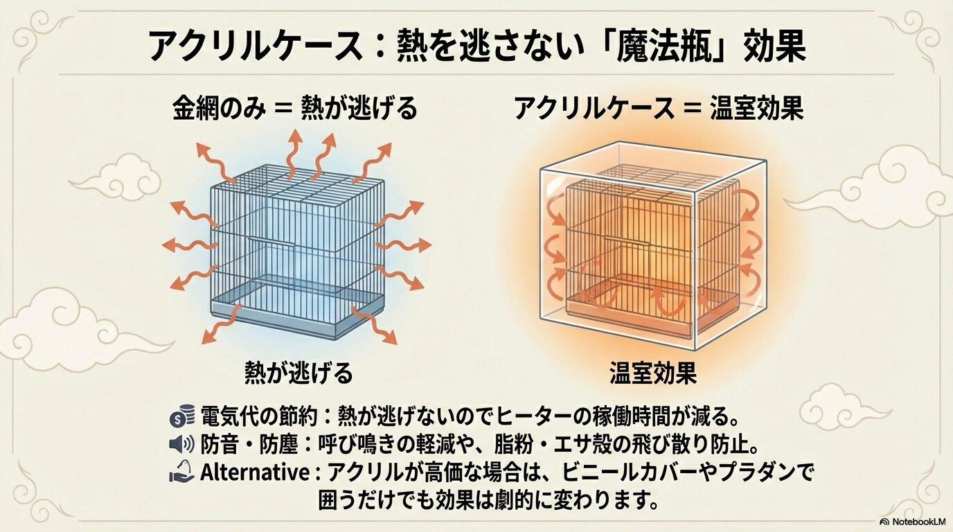 アクリルケースの断熱効果