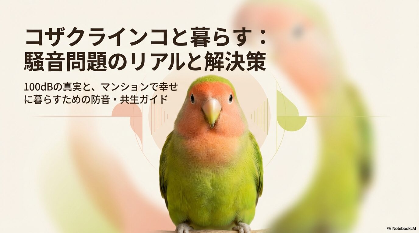 コザクラインコの鳴き声はうるさい？おしゃべり事情と必要な防音対策