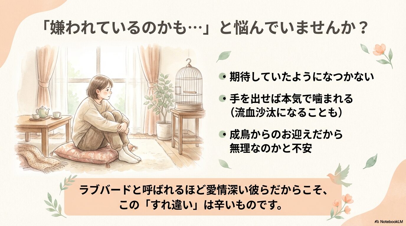 コザクラインコがなつかない理由と対処法!噛む心理を徹底解説