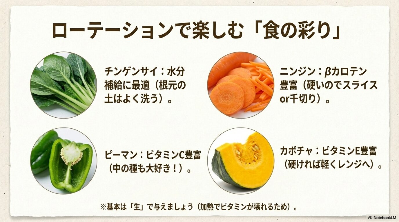 オカメインコにおすすめの野菜や果物と正しい与え方