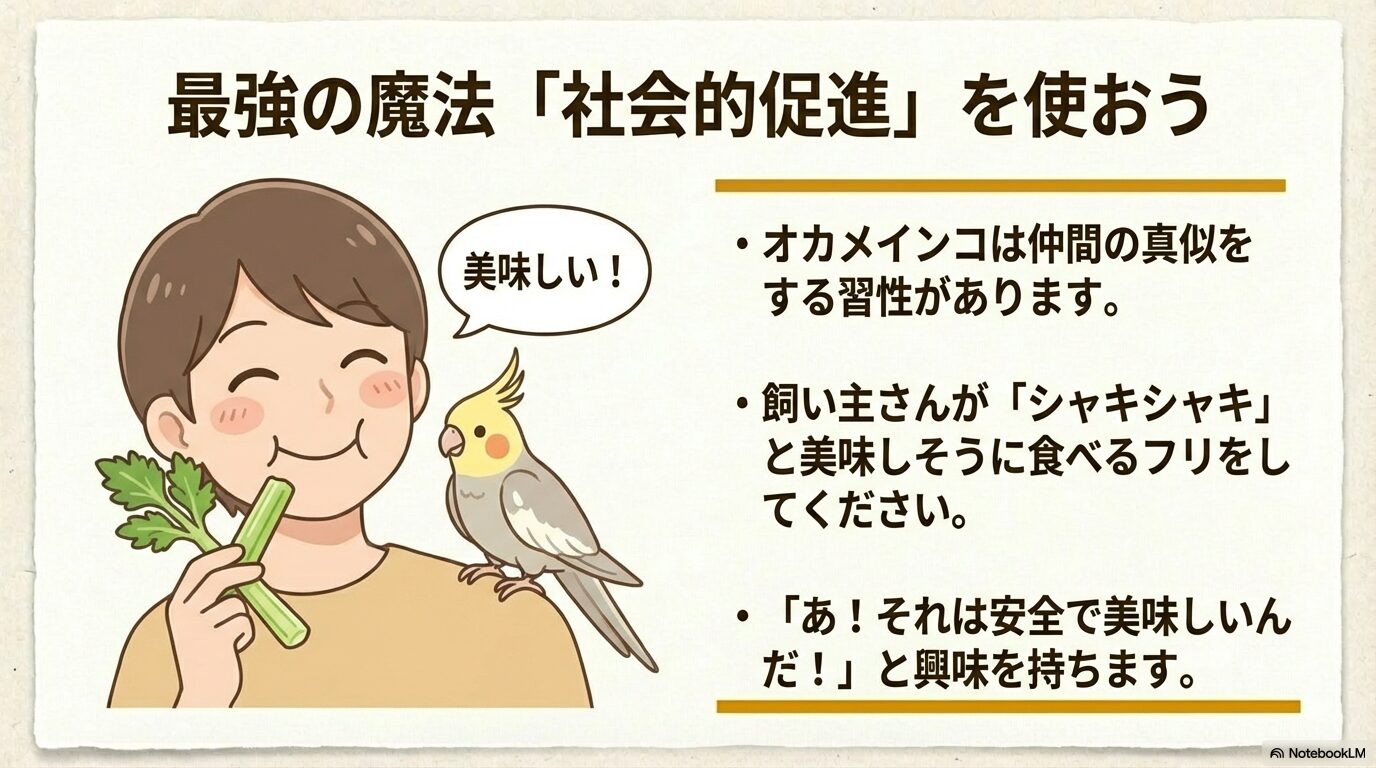 野菜を食べない時は切り方の工夫や社会的促進を