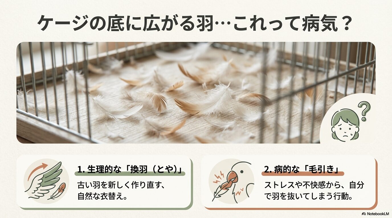 インコの毛引きと換羽の見分け方！サプリで愛鳥の羽を守る