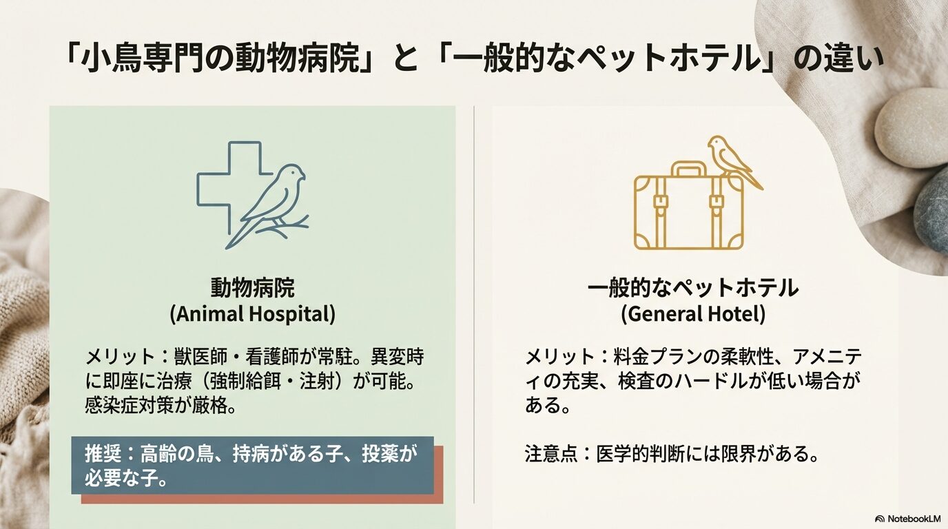小鳥専門の動物病院での預かり
