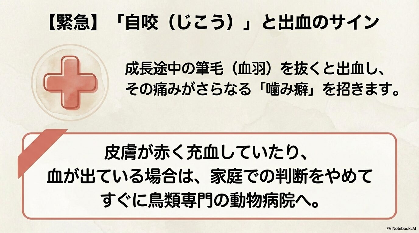 血液が通る筆毛の損傷と自咬のリスク
