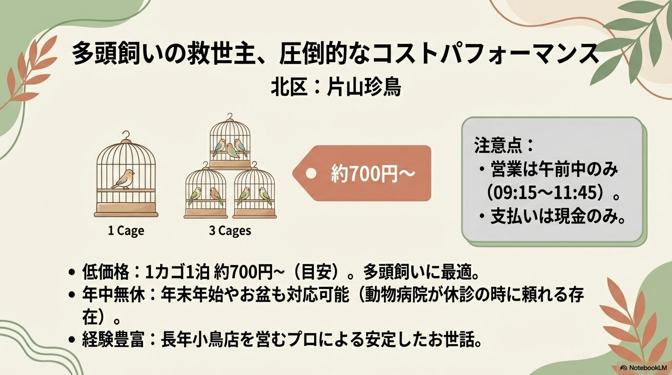 神戸のインコ向けペットホテルの厳選施設