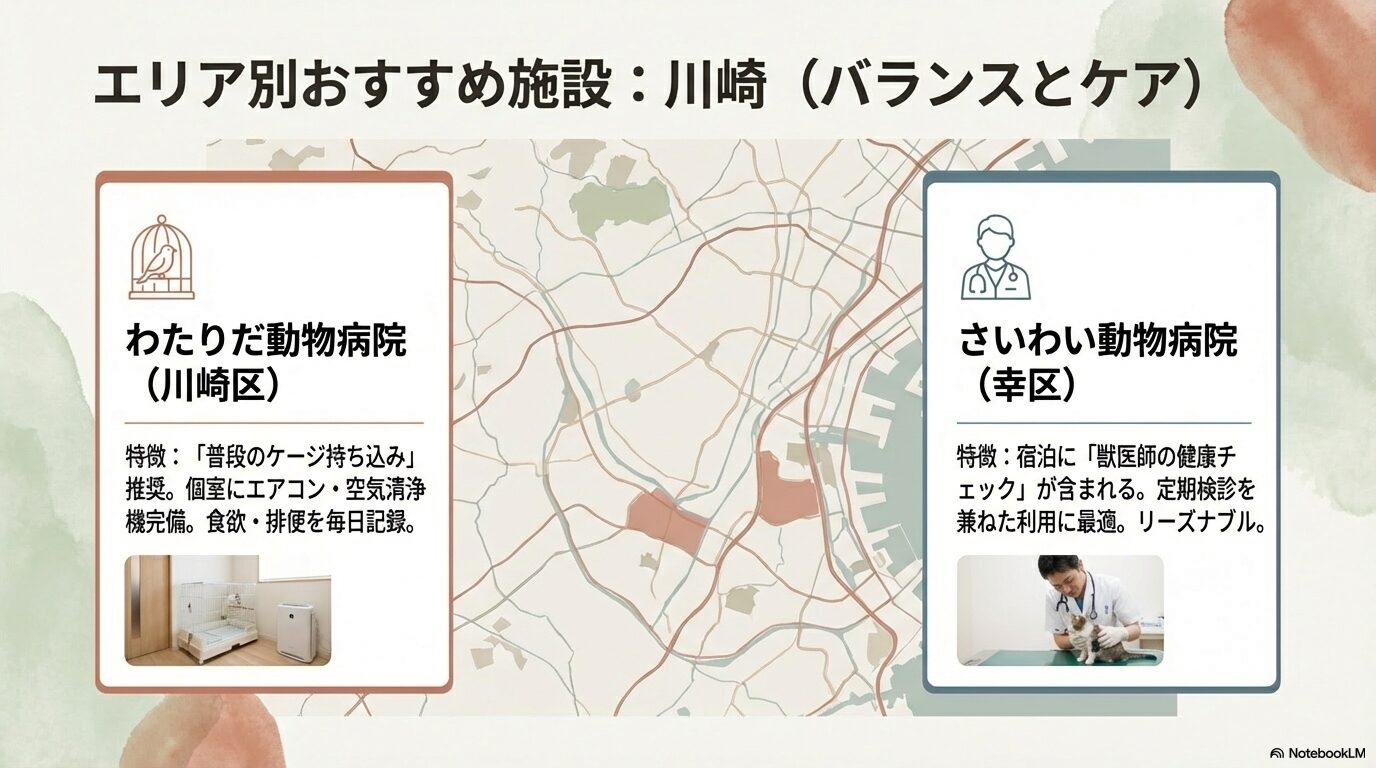 川崎エリアの動物病院での預かり