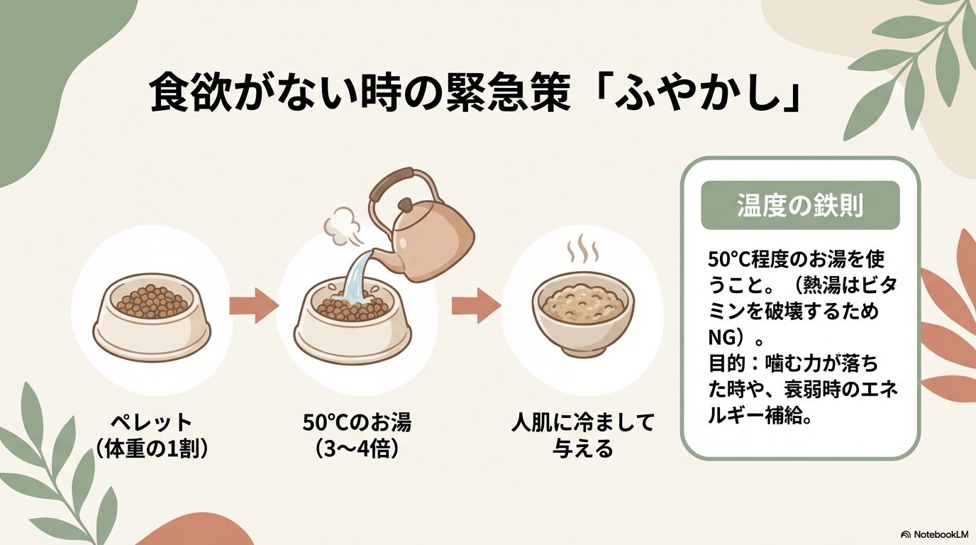 食べない時に試したいふやかし餌の作り方