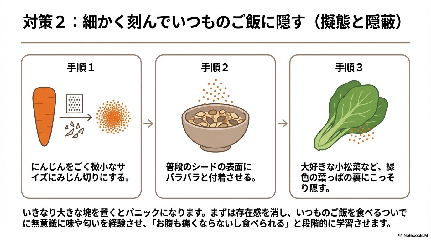 普段の餌に隠すなど具体的な与え方