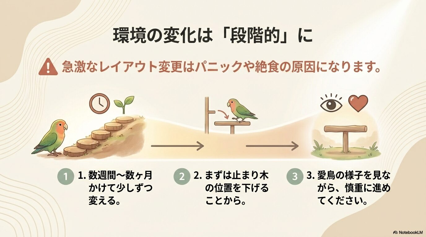 段階的な環境変化でストレスを軽減