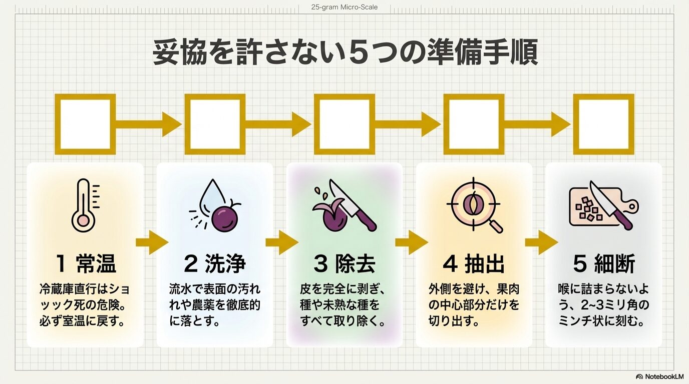 徹底した洗浄と温度管理による与え方