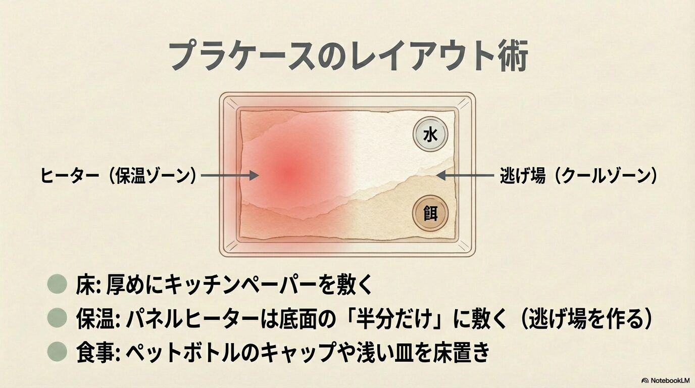 ケージからプラケースへの移行