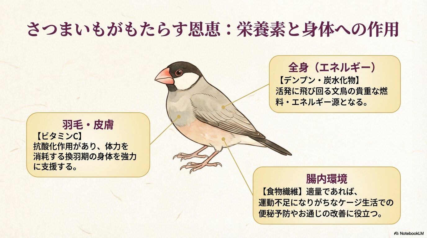 文鳥にさつまいもを給与する栄養的利点と注意点