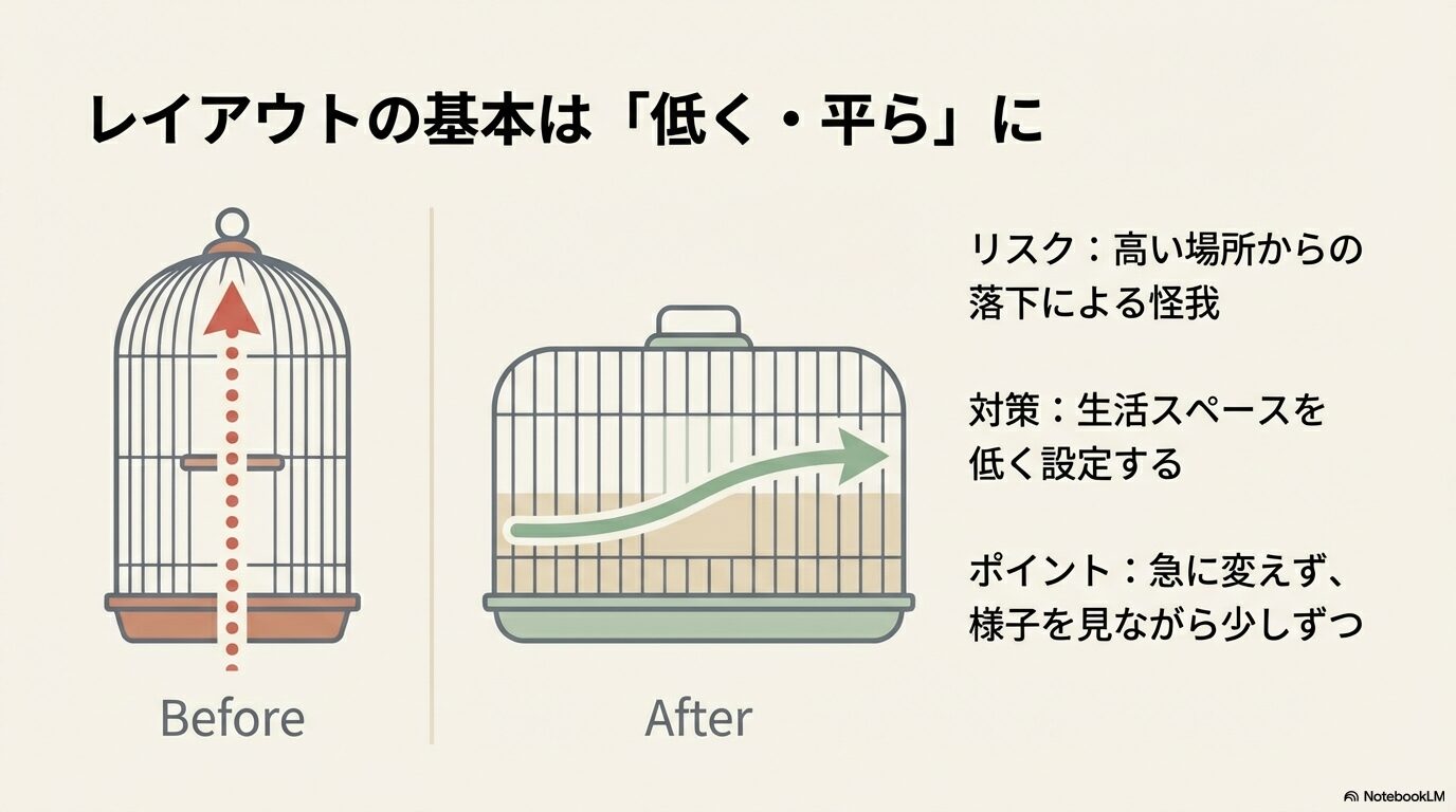 老鳥が過ごしやすいレイアウト