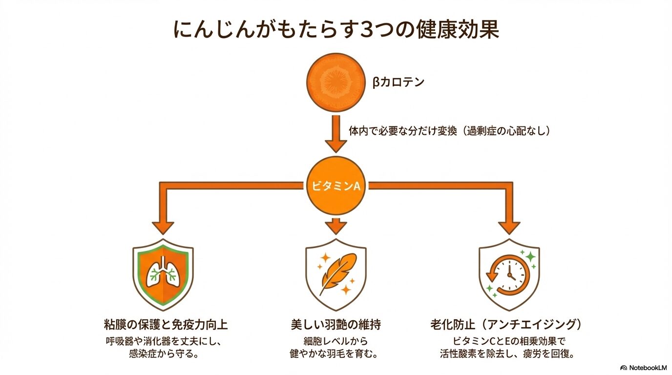 βカロテンなど豊富な栄養素の恩恵
