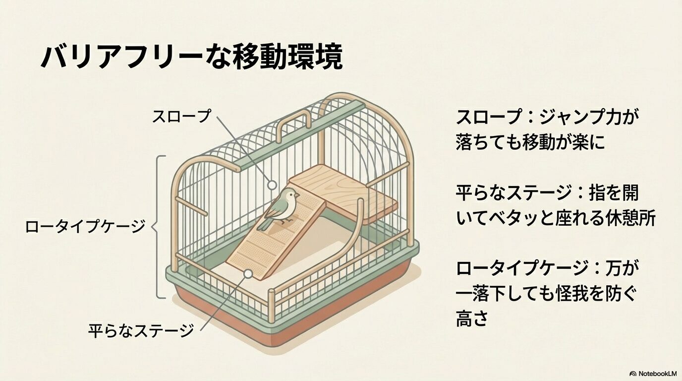 バリアフリーなケージへの変更