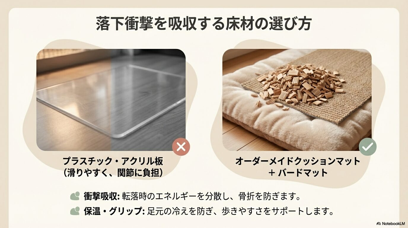 落下衝撃を吸収する床材の選び方