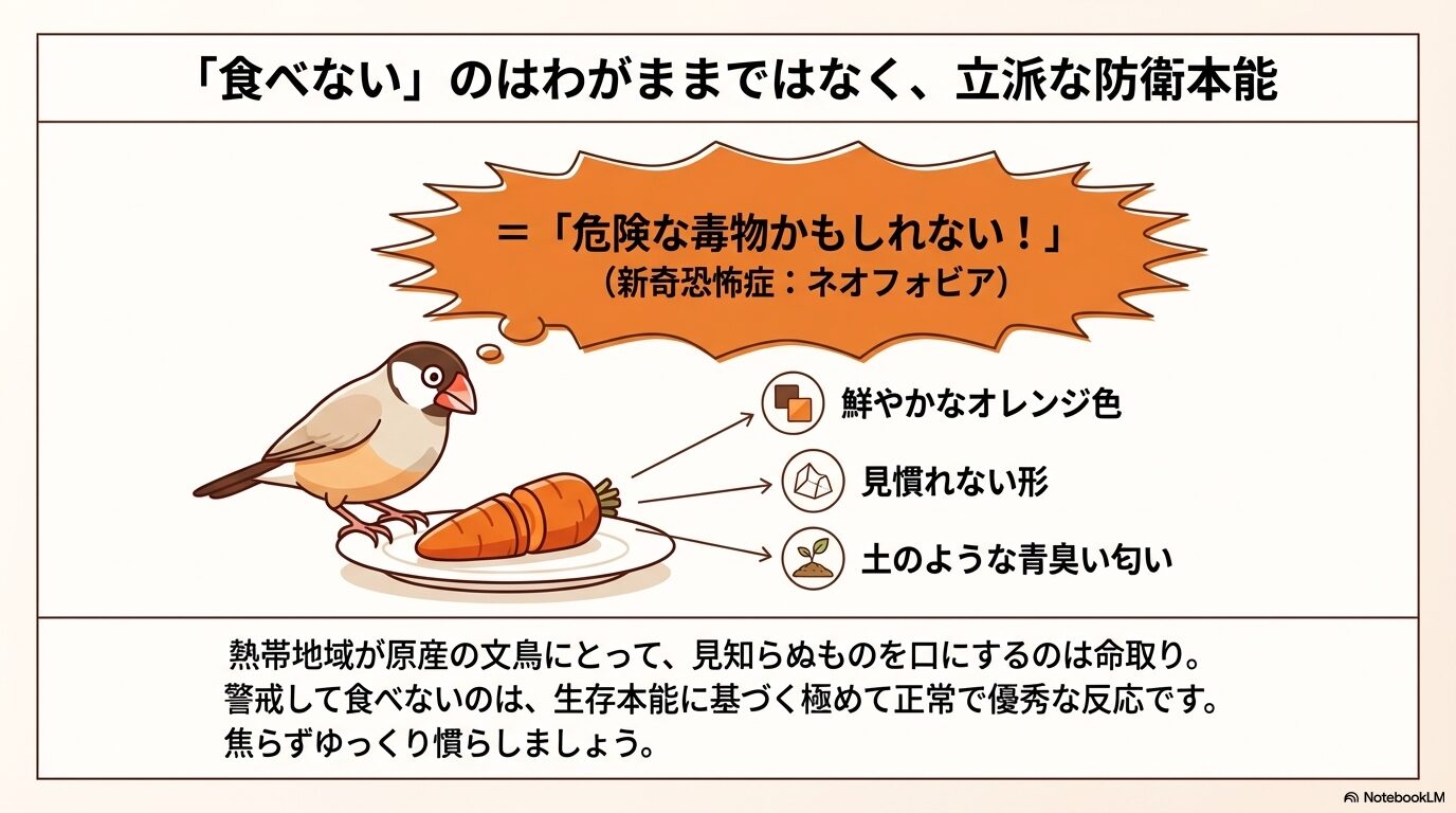 文鳥がにんじんを食べない時の対処法